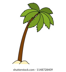 tree palms isolated icon