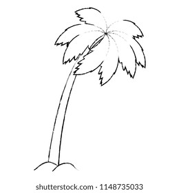 tree palms isolated icon