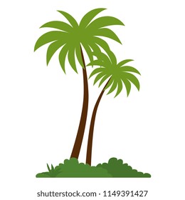 tree palms isolated icon