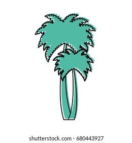 tree palms isolated icon