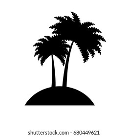 tree palms isolated icon