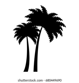 tree palms isolated icon