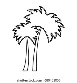 tree palms isolated icon
