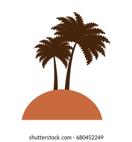 tree palms isolated icon