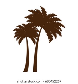 tree palms isolated icon