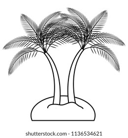 tree palms on the beach