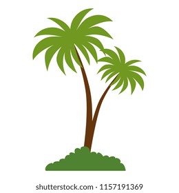 tree palms scene icon