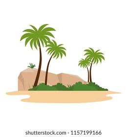 tree palms scene icon