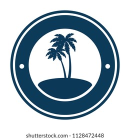 tree palms seal stamp