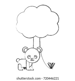 tree and panda bear icon