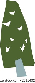 Tree Paper Cut Piece Vector Illustration