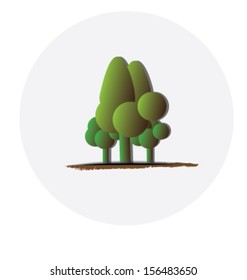 tree paper cut vector