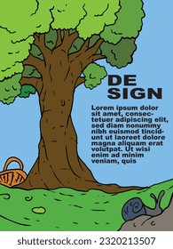tree in the park design for background, banner, poster, etc
