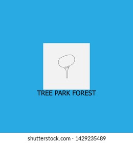 tree park forest icon sign signifier vector