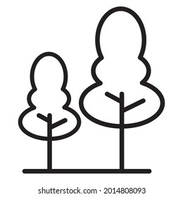 icono de símbolo de paisaje de parque de árboles
