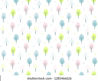 Tree Pattern Background Stock Vector (Royalty Free) 1285466626 ...