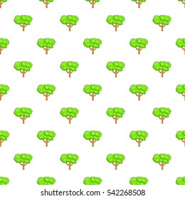 Tree pattern. Cartoon illustration of tree vector pattern for web