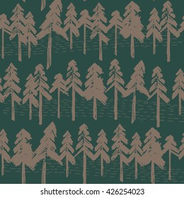 Tree pattern. Craft paper design