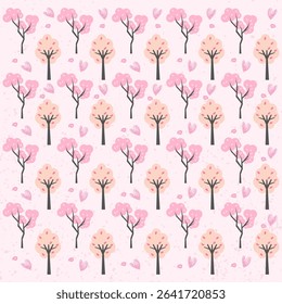 Tree pattern with love scribble icon. Illustration vector