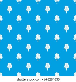 Tree pattern repeat seamless in blue color for any design. Vector geometric illustration