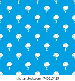 Tree pattern repeat seamless in blue color for any design. Vector geometric illustration