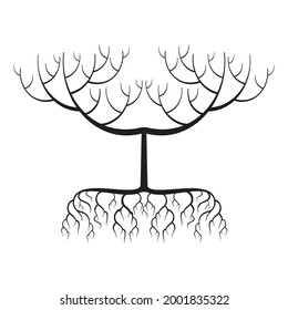 Tree Pattern Template, Tree Illustration Design