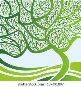 Tree pattern vector illustration