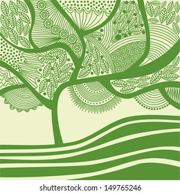 Tree pattern vector illustration