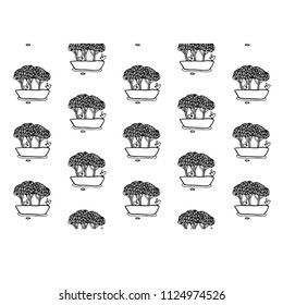 tree patterns Vector, Zen tangle stylized cartoon, Hand drawn sketch for adult coloring page, T-shirt emblem, logo or tattoo with doodle.