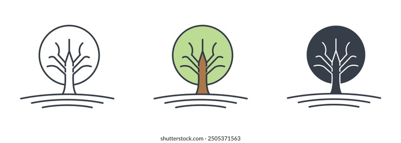 Tree of Peace icon symbol vector illustration isolated on white background