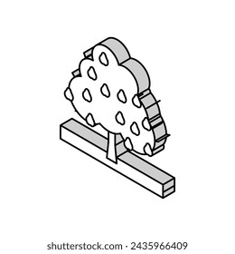 vector de icono isométrico de pera de árbol. signo de pera de árbol. ilustración de símbolo aislado