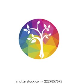 Tree pen vector logo design template. Writer and nature logo concept.	