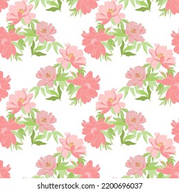 Tree peony.Pattern seamless.Image on white and colored background.