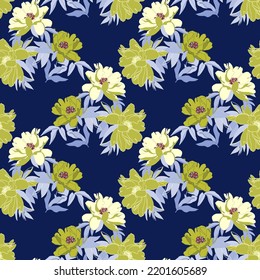 Tree peony.Pattern seamless.Image on white and colored background.