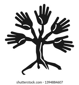 Tree people cohesion icon. Simple illustration of tree people cohesion vector icon for web design isolated on white background