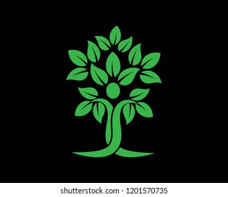 tree people logo template illustration