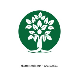 tree people logo template illustration