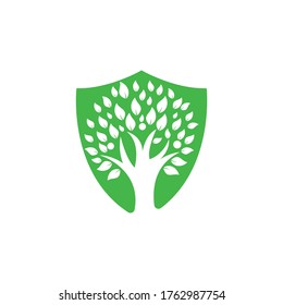 Baum Menschen Schild Logo. Gesunde Menschen Logo Design. Logo des menschlichen Lebens Symbol abstrakter Menschen Baumvektorgrafik.
