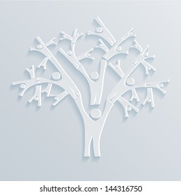 Tree People vector illustration