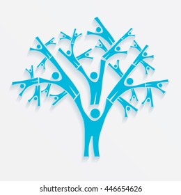 Tree People vector illustration