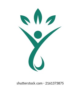 Plantilla de diseño de logotipos de vectores para personas de árbol