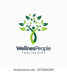 tree people wellness logo, people tree logo, wellness logo