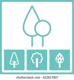 Tree pictogram. Vector design collection.