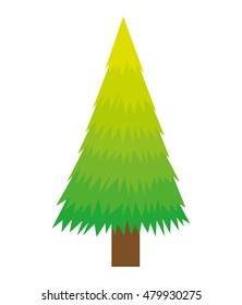 tree pine christmas icon vector illustration design
