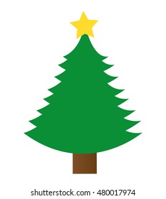 tree pine christmas icon vector illustration design
