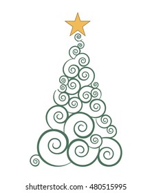 tree pine christmas icon vector illustration design