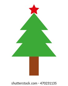 tree pine christmas isolated icon vector illustration design