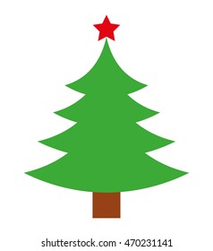 tree pine christmas isolated icon vector illustration design