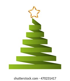 tree pine christmas isolated icon vector illustration design