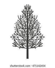 tree pine christmas isolated icon vector illustration design